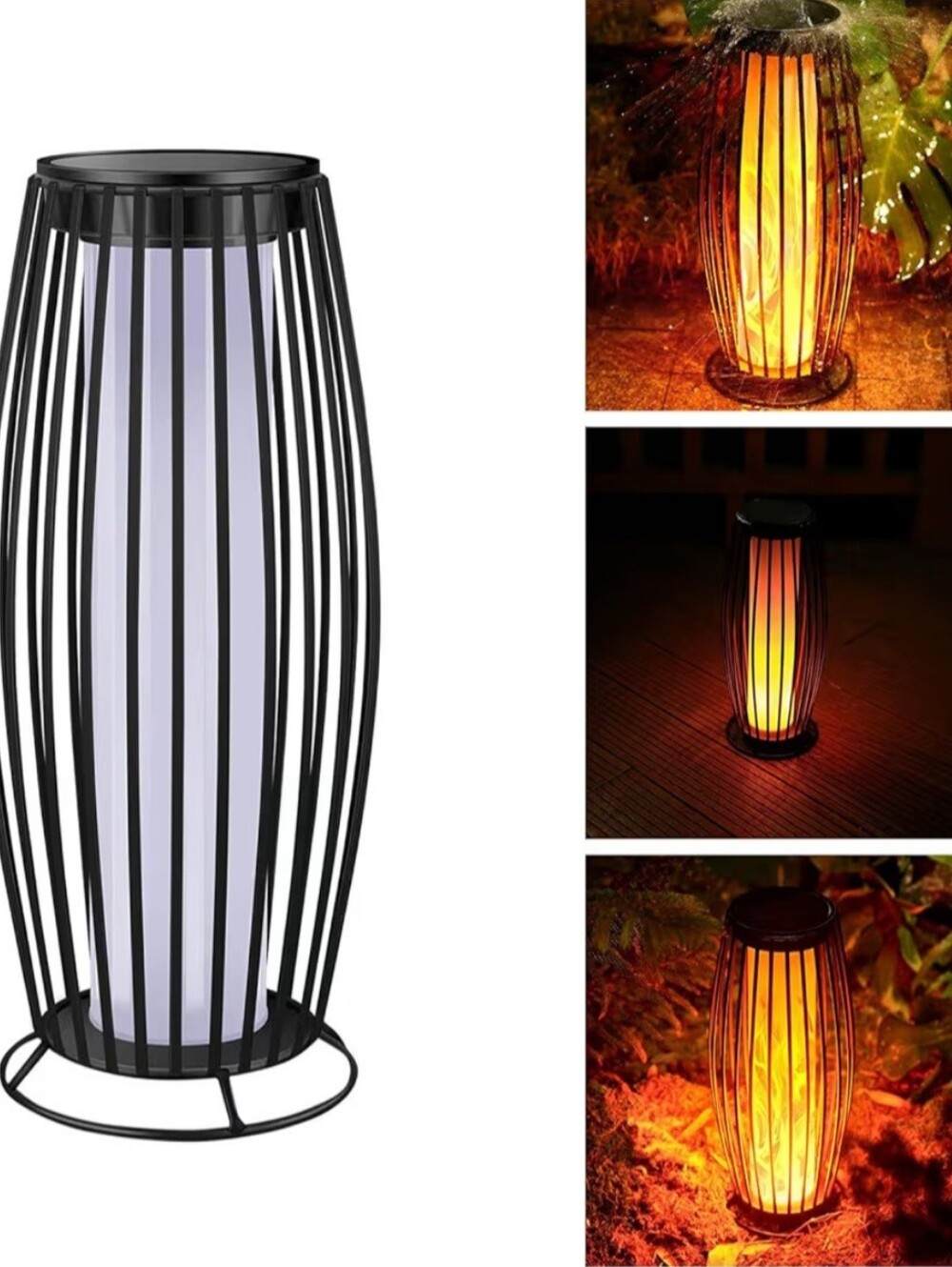 Solar Outdoor Flickering Flame Lantern